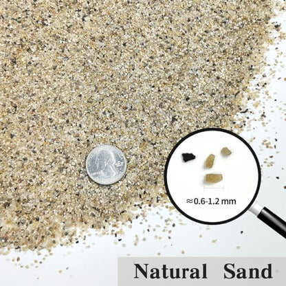 FANTIAN 5 lbs Aquarium Sand, 0.6-1.2 mm Aquarium Substrate for Freshwater Fish Tank. Decorative River Rocks Gravel for Fish Tank, Plants Potted, Fire Pits, Candle, Vase and Crafts | Aquarium Substrate Gravel, Coarse Sand for Fish Tank Shrimp Turtle, Terra
