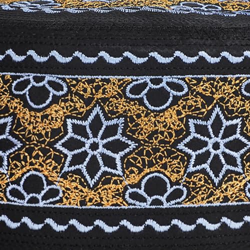 Muslim Prayer Hat for Men Worship Hat Islamic Muslim Prayer Hats Cap Beanie Headwear for Ramadan Eid - color: Yellow