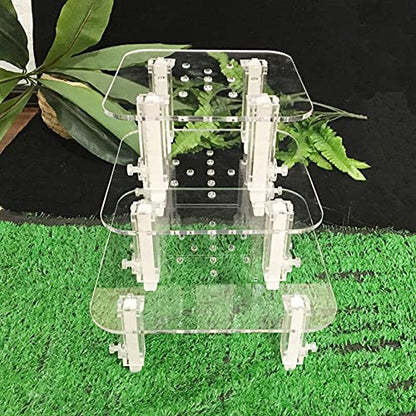 Protein Skimmer Stand Clear Protein Separator Bracket Adjustable Height | Acrylic Bracket Heightening Accessories for Aquarium Fish Tank - size: Small
