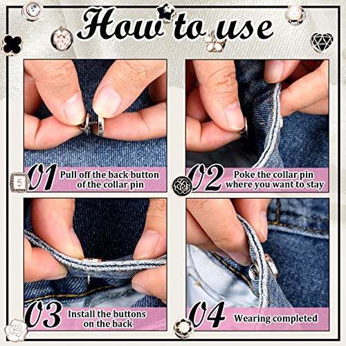 Sureio 80 Pcs Brooch Pins Mini Safety Lapel Pins Buttons Brooches Para Ropa De Mujer for Women Clothes Jeans Coat Dress Hat Decoration, 0. 39 Inch(Classic Style)