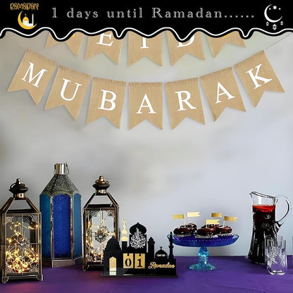 Ramadan Advent Calendar 2026 30 Days Ramadan Countdown Calendars Eid Mubarak Centerpieces Decorations Parties Islam Muslim Decor for Home Office Table