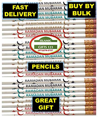 Eid Mubarak & Ramadan Pencils (100 Count) Customized Party Favors Decoration Arabic Novelty Muslim Gifts Wholesale - style: Ramadan+EID mix