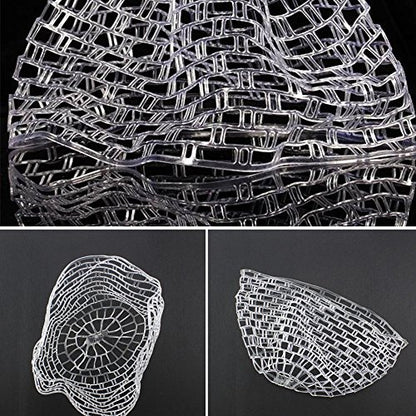 Transparent Rubber Fishing Net, Fly Fishing Landing Net Replacement Netting for Freshwater Saltwater Fishing, Soft Rubber Mesh Safe Catch and Release Fish - size: m - 39 inch