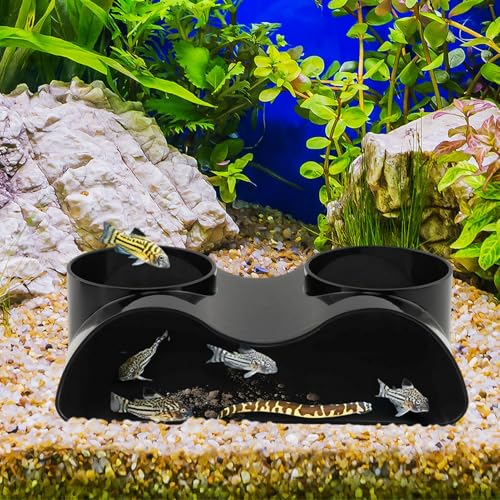 Aquarium Underground Tunnel Cave Fish & Shrimp Under Gravel Tunnel Aquarium Cave Hideout Shrimp and Fish Hiding Caves Shrimps Hideout(Size:Double Holes) - size: Double holes
