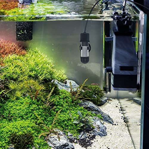 hygger Small Aquarium Betta Heater, Submersible Fish Tank Heater 10W/25W/50W/100W with LED Digital Display, Suitable for Marine Saltwater and Freshwater up to 5/10/16/26 Gallon - size: 50W