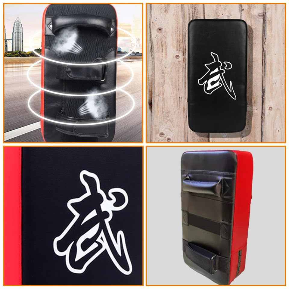 BESPORTBLE Kickboxing Strike Shield Pad Durable PU Kick Pad for Martial Arts Training Excellent Ventilation for Boxing Sparring and Combat Sports with Trim