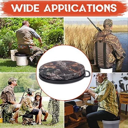 WarBull 5 Gallon Bucket Seat, 360-Degree Swivel Seat Foam Cushion Bucket Seat Lid with Waterproof Cover for Dove Duck Hunting, Fishing, Baseball, Gardening and Camping - color: Bionic Tree Camo