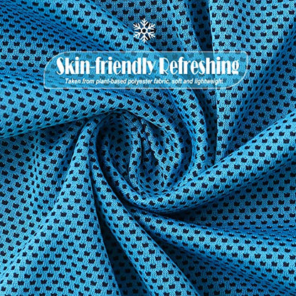 Pack of 20 Cooling Towel 40x12'' Ice Towel for Neck and Face Microfiber Chilly with Bag Breathable Yoga Gym Stay Cool Towels Sweat Rag for Workout Running Camping Pilates Beach, Light Blue - color: Light Blue