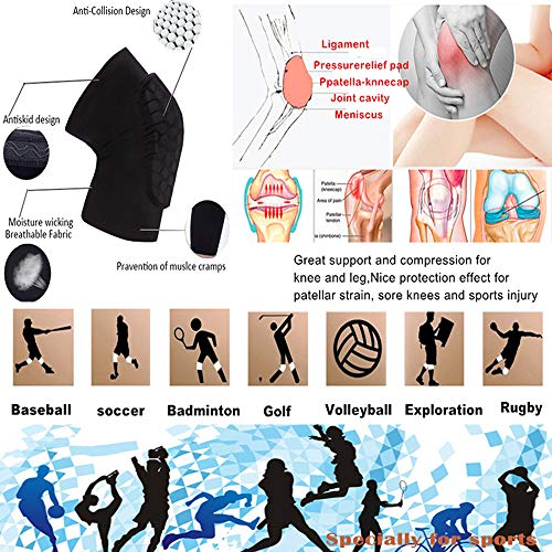 PISIQI Compression Collision Avoidance Knee Sleeve - color: White, size: XX-Large