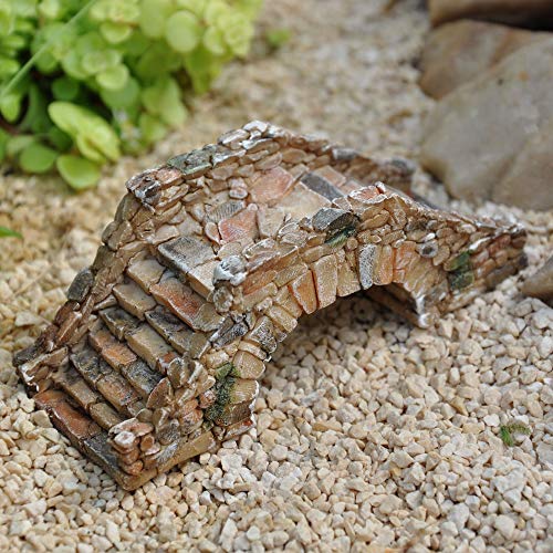 Top Collection Miniature Fairy Garden and Terrarium Cobblestone Bridge Figurine