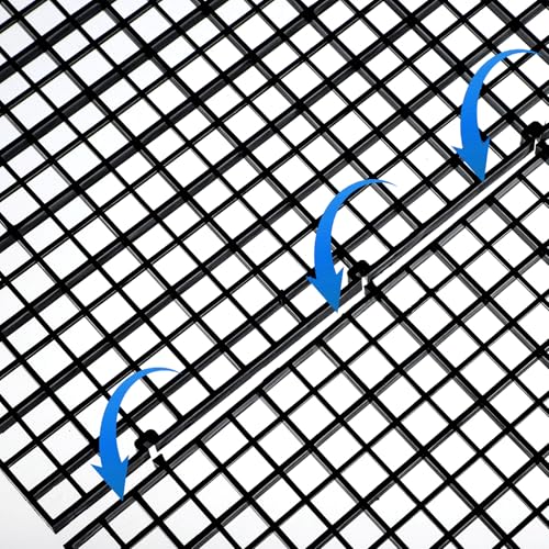 Skrfren 2PCS Fish Tank Divider Aquarium Plastic Grid Divider Tray Plastic Egg Crate Grid Isolation Board Partition Bottom Black Filter Tray (30 x 15cm)