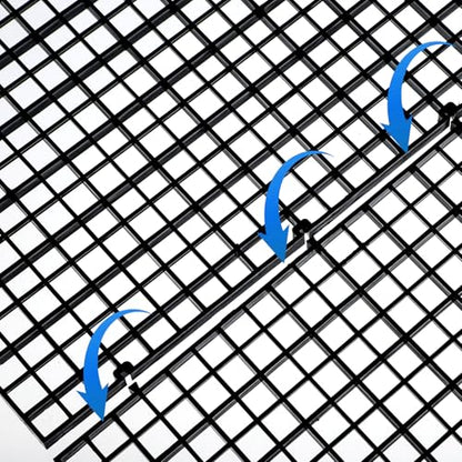 Skrfren 2PCS Fish Tank Divider Aquarium Plastic Grid Divider Tray Plastic Egg Crate Grid Isolation Board Partition Bottom Black Filter Tray (30 x 15cm)