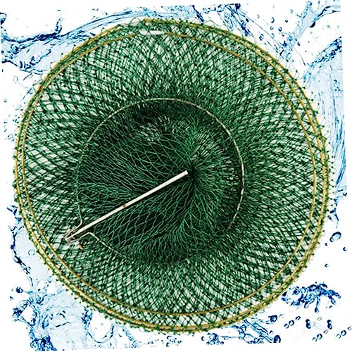 Balacoo Handwoven Foldable Fishing Net Layers Fine Mesh Net for Freshwater Fishing Lightweight Portable Durable Design for Fish and Shrimp Catching