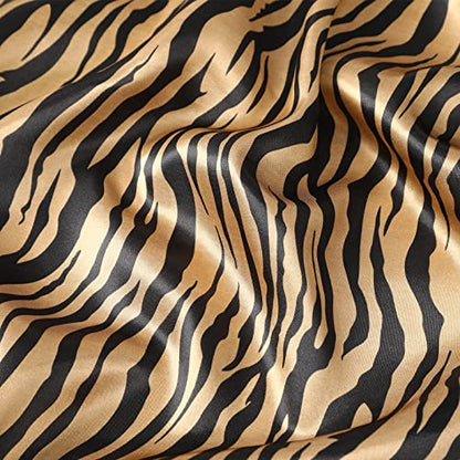 AWAYTR 35” Large Satin Square Head Scarf - 2Pcs Silk Like Floral Head Scarves Square Satin Hair Scarf Bandanas for Women - color: Stripe Printing