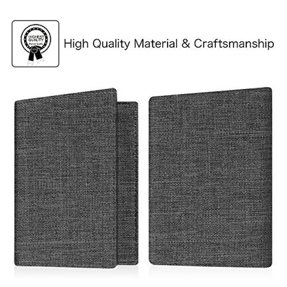FINTIE Passport Holder, Slim Travel Wallet RFID Blocking Card Case Cover - color: Denim Charcoal