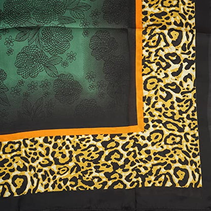 YOUR SMILE Silk Like Scarf Women's Fashion Pattern Large Square Satin Headscarf Headdress - color: 215