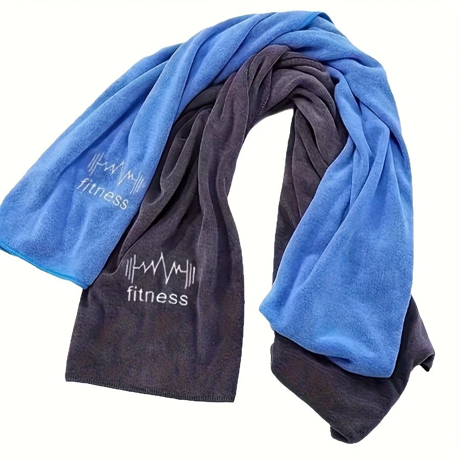 Sports Towel Quick-Drying Super Absorbent Large for Gym, Running and Swimming, Hang on Fitness Equipment to Wipe Sweat, Blue - color: Blue