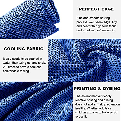 Pack of 20 Cooling Towel 40x12'' Ice Towel for Neck and Face Microfiber Chilly with Bag Breathable Yoga Gym Stay Cool Towels Sweat Rag for Workout Running Camping Pilates Beach, Dark Blue - color: Dark Blue