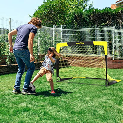 Happy Jump 7x5 FT & 5x3.6 FT Portable Soccer Goal for Youth Players Ages 6–14, Large-Frame Design Built for Long-Term Development, Easy Setup for Backyard, Park or School Training - style: 5x3.6 FT BY-1PC