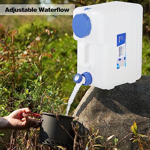 REDCAMP 4 Gallon/15L Portable Water Container with Spigot,Camping Water Jug,Camping Water Container, Large Water Tank,Portable Emergency Water Storage for Camping,Car,Hiking,Hurricane Supplies | BPA Free Camping Water Jug, No Leakage Water Tank, Portable