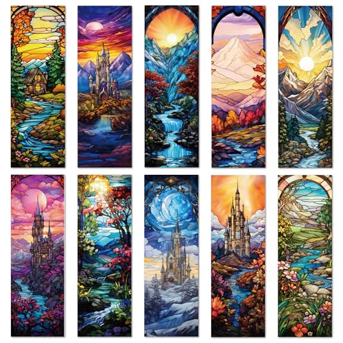 Fantasy Acotar Bookmarks Gifts - Vintage Stained Glass Page Marks - style: Fantasy