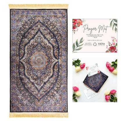 Sacred Artisans Prayer Rug with Super Soft Touch for Men and Women | Prayer Mat and Meditation Mat for Home Travel & Gift (Palace - Non Padded) - color: Palace - Non Padded