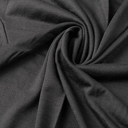 Soft Stretch Head Wrap Scarfs Long Turban Head Wrap Tie for Women - color: Dark Gray