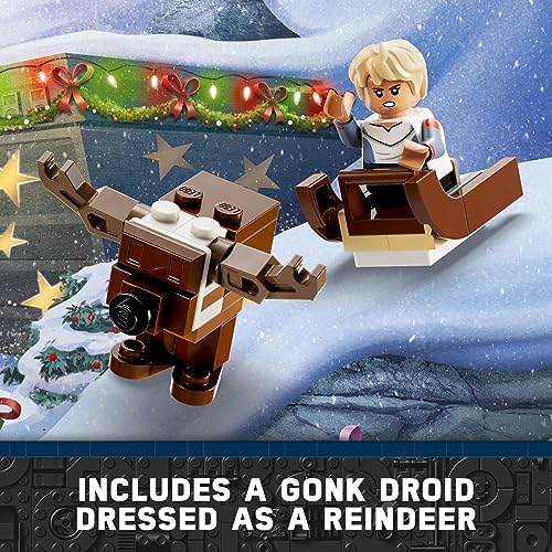 LEGO 스타워즈 2023 재림절 달력 75366 크리스마스 홀리데이 카운트다운 선물 아이디어, 9개의 스타워즈 캐릭터와 15개의 미니 빌딩 장난감, 새로운 경험과 데일리 수집용 서프라이즈를 발견하세요