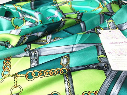 YOUR SMILE Silk Like Scarf Women's Fashion Pattern Large Square Satin Headscarf Headdress - color: 133