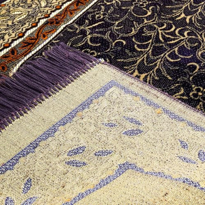 Muslim Prayer Rug, Soft Plush Thin Islamic Prayer Mat, Janamaz, Sajada, Praying Carpet, Islamic Gift, Foldable Portable Turkish Prayer Mat for Men&Women, Lightweight Travel Prayer Rug, 26"x43" - color: Jeddah / Browncacao
