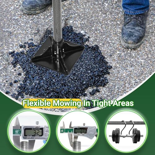 8"x8" Steel Tamper Tool for Yard,71" Long Handle Heavy Duty Ground Tamper with Rubber Grip,Ideal Garden Landscaping Rammer for Earth Soil Asphalt,Gravel Dirt Compactor Leveling Paver Tool Trash Tamper