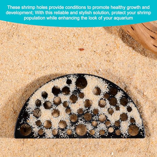 2 Pcs Shrimp Hides for Aquarium, ABS Plastic Aquarium Cave Shelters Small Fish Shrimps Tunnel House with Multiple Holes for Fish Tank Decor Accessories