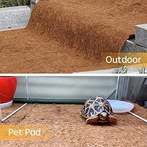 Coco Coir Liner, Yarrdfir 24x120 inch Natural Coconut Liners for planters Flower Basket, Reptile Carpet, Natural Coconut Fiber mat, Garden Decoration, Animal pet pad, Snow Mat - size: 24x120