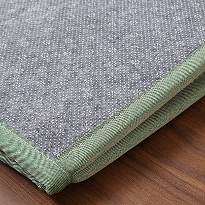 Natural Igusa Rush Grass Floor Tatami Mat,Full, 79" x 55" x 0.5" | Japanese Portable Folding Firm Traditional Bed Mattress , Foldable Pad Futon,for Sleeping, Sitting, Yoga, Relaxing - size: Full