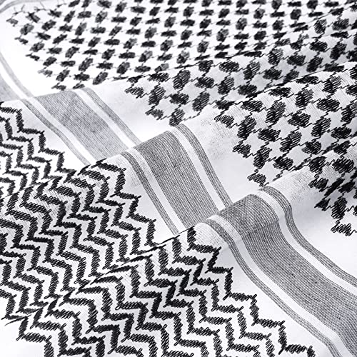 HOMELEX Keffiyeh Arab Head Scarf for Men Sheikh Muslim Turban Saudi Dubai Headwear - color: Black