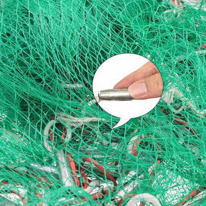 Saltwater Fishing Cast Net Eco-Friendly Rubber Sinker 1/2 Inches Mesh for Bait Shrimp Trap Fish Size 4FT/5FT/6FT/7FT/8FT/9FT/10FT/11FT/12FT Radius - color: green, size: 12ft