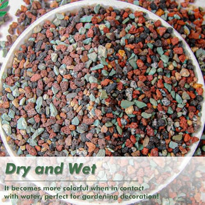 11 Pounds Mix Horticultural Lava Rocks, 2-4 mm Lava Rocks for Plants, Bonsai Rocks Horticultural Grit Soil Cover Gravel for Succulents and Hydroponics, Fairy Gardening, Top Dressing, Plant Drainage - size: 0.06-0.16 inch, style: Mix lava/ 11 pounds