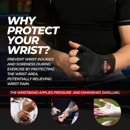 ProShield Boxing Wraps| 180-Inch Bandages| Boxing Hand Wraps Protection for Muay Thai MMA and Kickboxing - color: Black, size: 118"