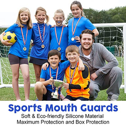BBTO 40 Pack Kids Youth Mouth Guard for Sports Athletic Boys Girls Mouthguard Football Mouthpiece for Hockey Football Boxing Lacrosse Basketball Wrestling Karate MMA Taekwondo - color: Dark Blue, Black