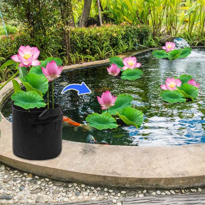 12Pack Lily Aquatic Plant Pots for Pond | Durabl Breathe Reusable Fabric Plant Pots for Aquatic Plants, Potato, Carrot, Onion, Flower - style: Antique 12PCS