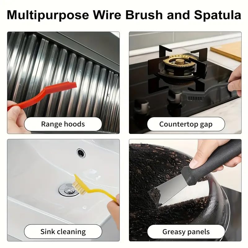 12 Pack Crevice Cleaning Brush Set–Household Deep Cleaning Supplies, Perfect for Small Spaces, Grout, and Tough Tasks