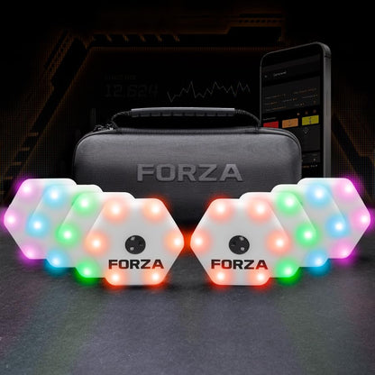 METIS Forza Reaction Training Lights | Speed & Agility Training Tool with App Integration – LED Reaction System for Athletes, Fitness, Sports & Rehab - size: Pack of 8