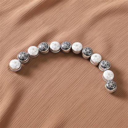 12 Pcs Hijab Magnets Round Veil Weights Muslim No-Snag Hijab Pins Multi-Use Buttons for Cardigan Scarves Cufflinks Decorate