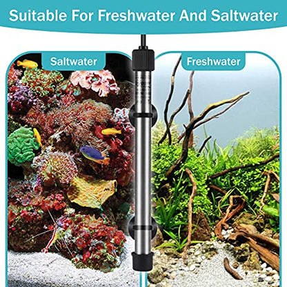 hygger 802 Aquarium Titanium Heater Rod Fish Tank Heating Element Replacement Heater Tube (Controller Excluded) 100W - size: 100W