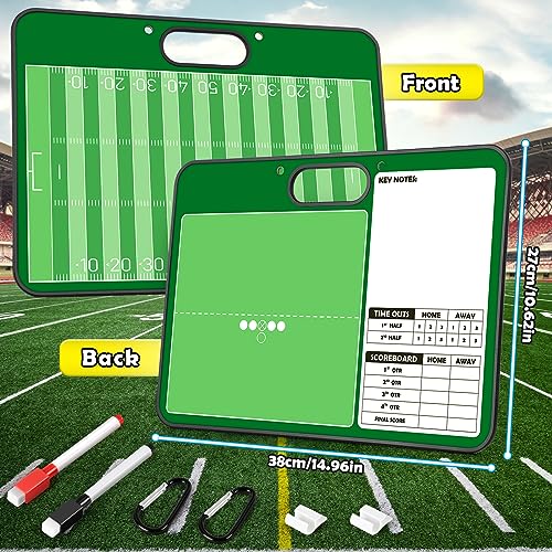 Torlam Magnetic Dry Erase Coach Board, Baseball, Soccer, Football, Basketball Coaching Clipboard - style: Football