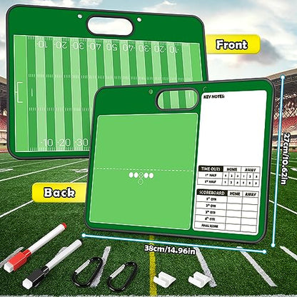 Torlam Magnetic Dry Erase Coach Board, Baseball, Soccer, Football, Basketball Coaching Clipboard - style: Football