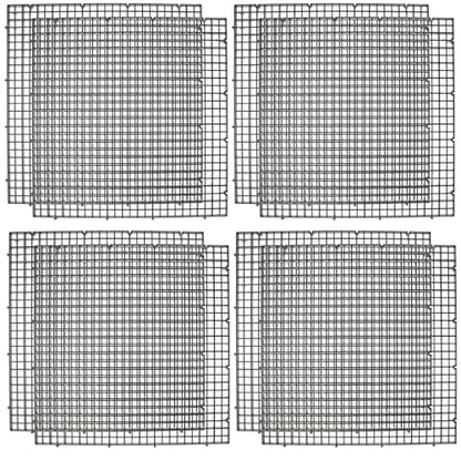 Ciieeo Aquarium Fish Tank Grid Divider with 18pcs Black Plastic Filter Boards 30x30cm Removable Partition Nets and 10 Suction Cups for Bottom Tank Isolation and Breeding Separation