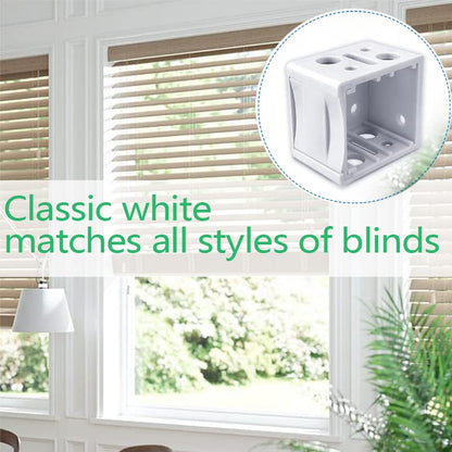 Mini Blind Brackets, 1 Inch Window Blind Brackets for Headrail Holder, Mini Blinds Box Mounting Bracket (4 pcs)