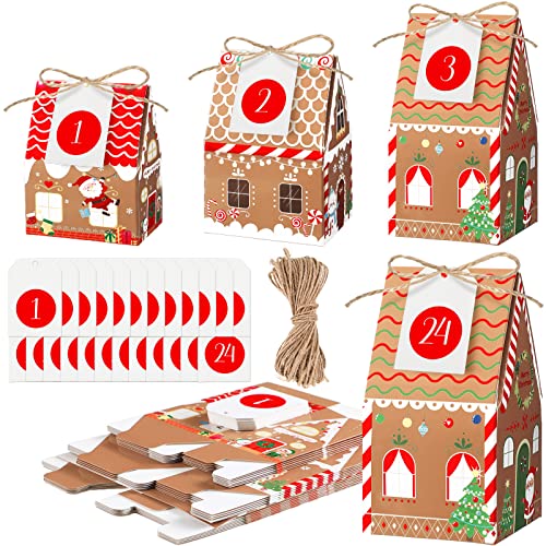 Woanger 24 Advent Calendar Boxes Gingerbread Christmas party, Fresh Style - style: Fresh Style