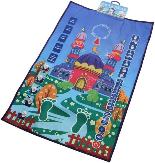Children Educational Prayer Mat, Islamic Muslim Electronic, Interactive Prayer Rug, Praying Carpet with Prompt Songs Kids Educational Interactive Religious Mat